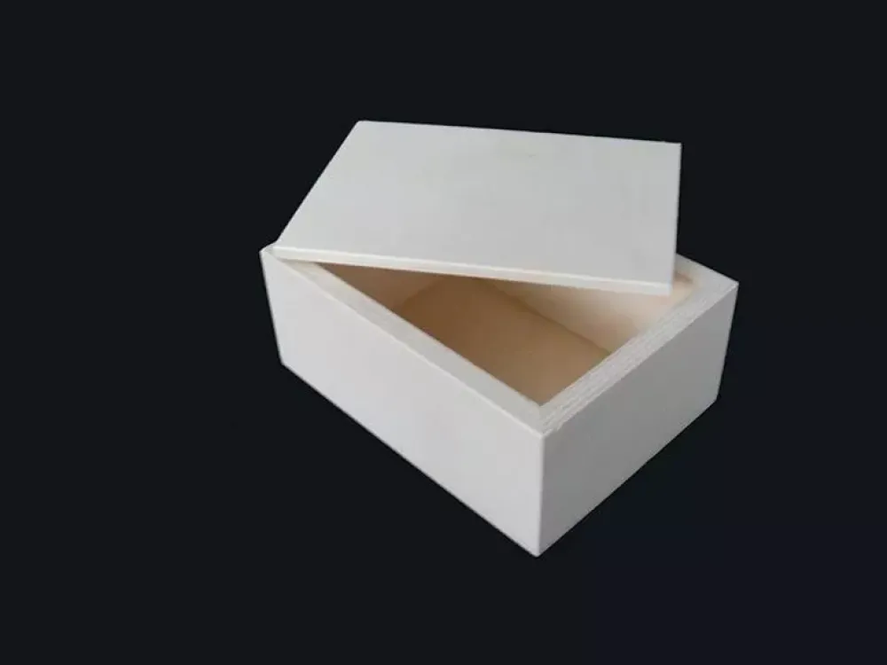 Sale Caja rectangular de chopo con tapa Organización|Maderas