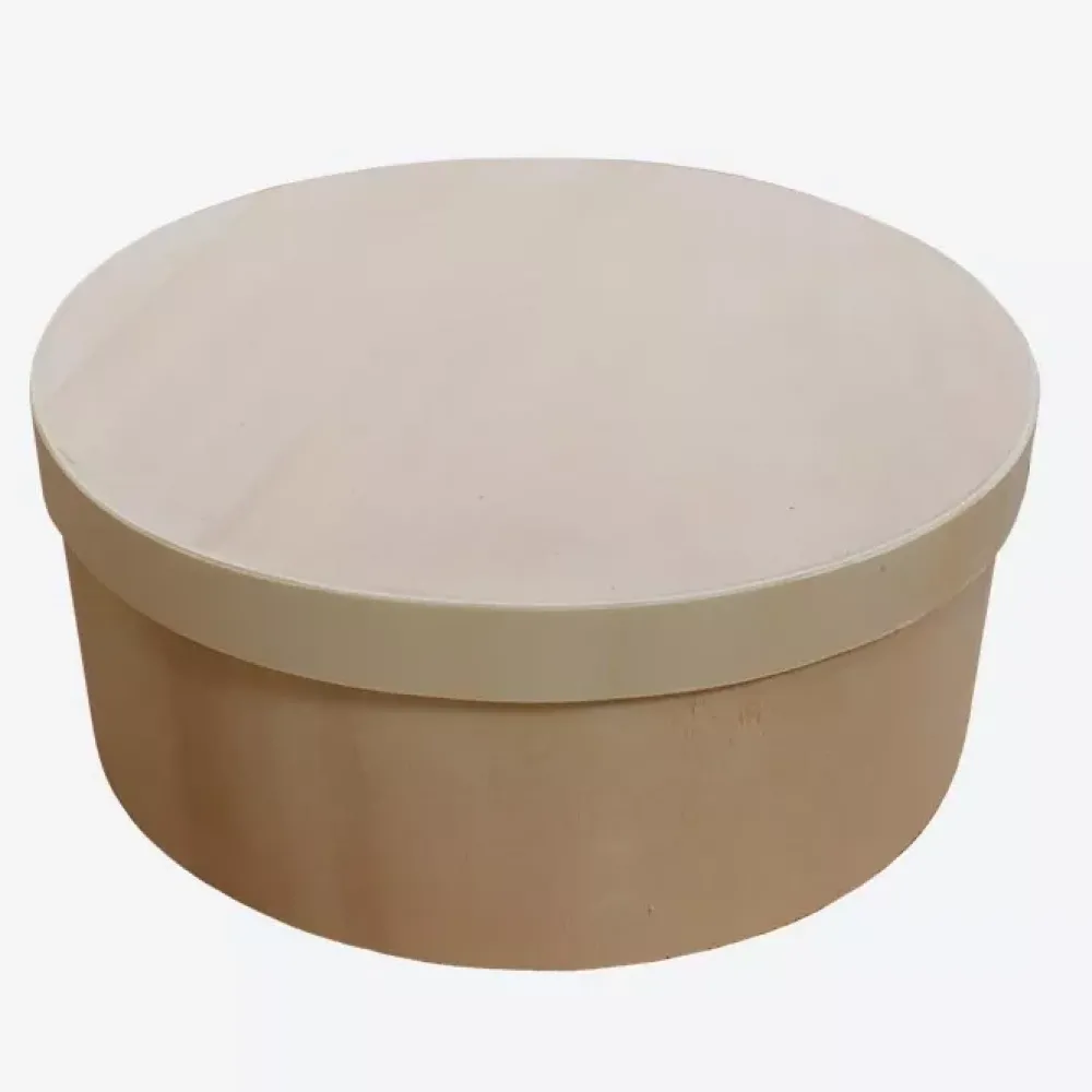 Discount Caja redonda madera de chopo 20,5x8cm Organización|Maderas