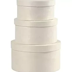Discount Caja redonda madera de chopo 20,5x8cm Organización|Maderas
