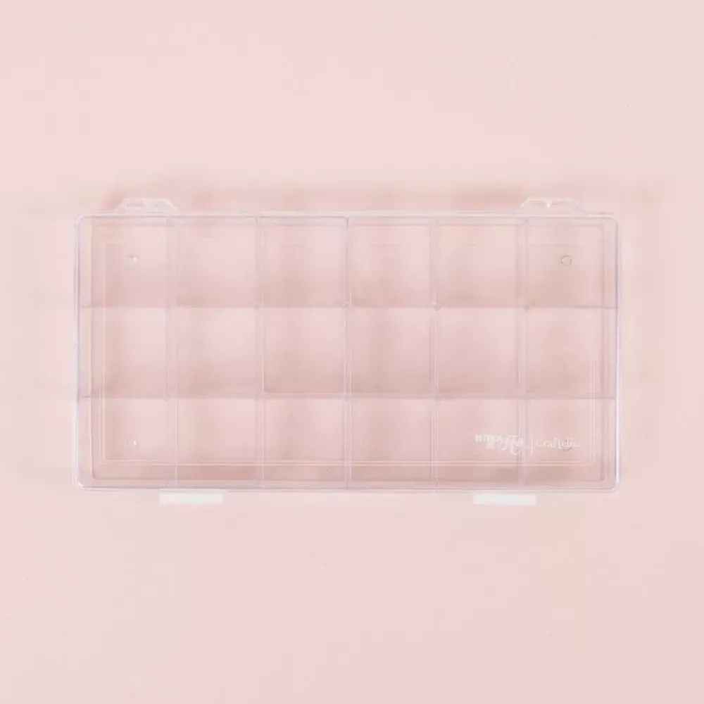 New Caja Transparente con 18 Compartimentos Organización
