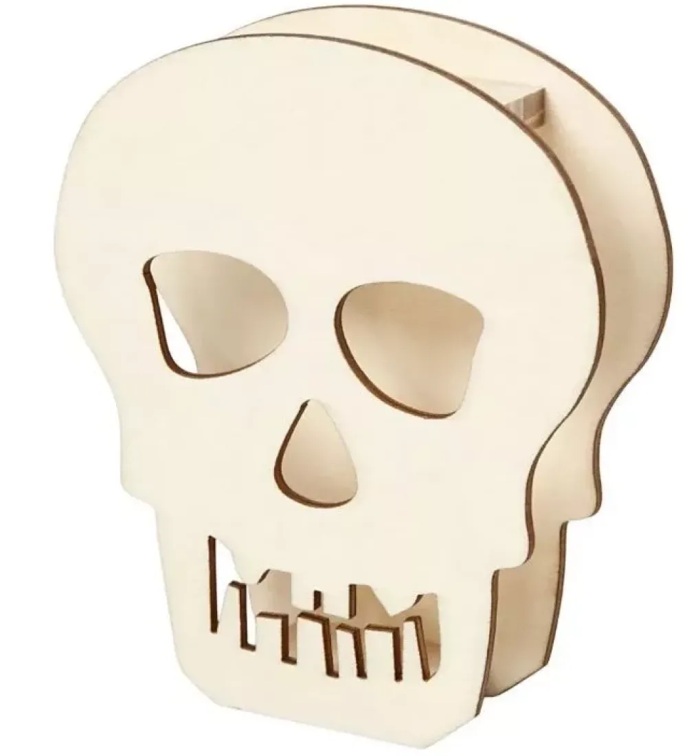 Hot Calavera de Madera Niños Niños Y Regalos|Maderas