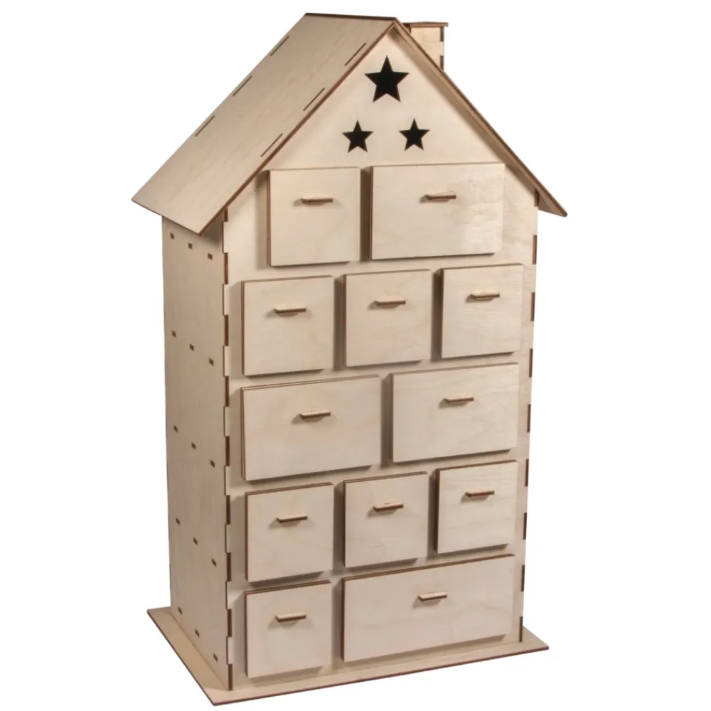 Clearance Calendario de Adviento Casa con estrellas Calendarios De Adviento