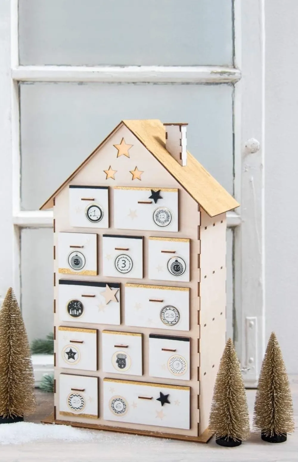 Clearance Calendario de Adviento Casa con estrellas Calendarios De Adviento