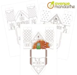Hot Calendario de Adviento Coloreable Graffy Christmas Niños Niños Y Regalos|Cartón Y Papel Maché