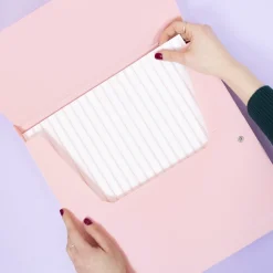 New Carpeta con Profundidad para Papeles Rosa 30x30cm Organización