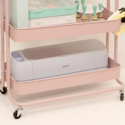 Outlet Carrito Amazon con 3 bandejas Rosa 60cm Organización