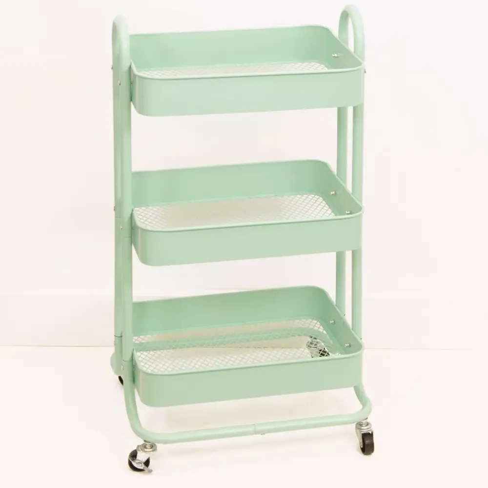 Discount Carrito Con 3 Bandejas Mint Organización