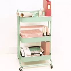 Discount Carrito Con 3 Bandejas Mint Organización