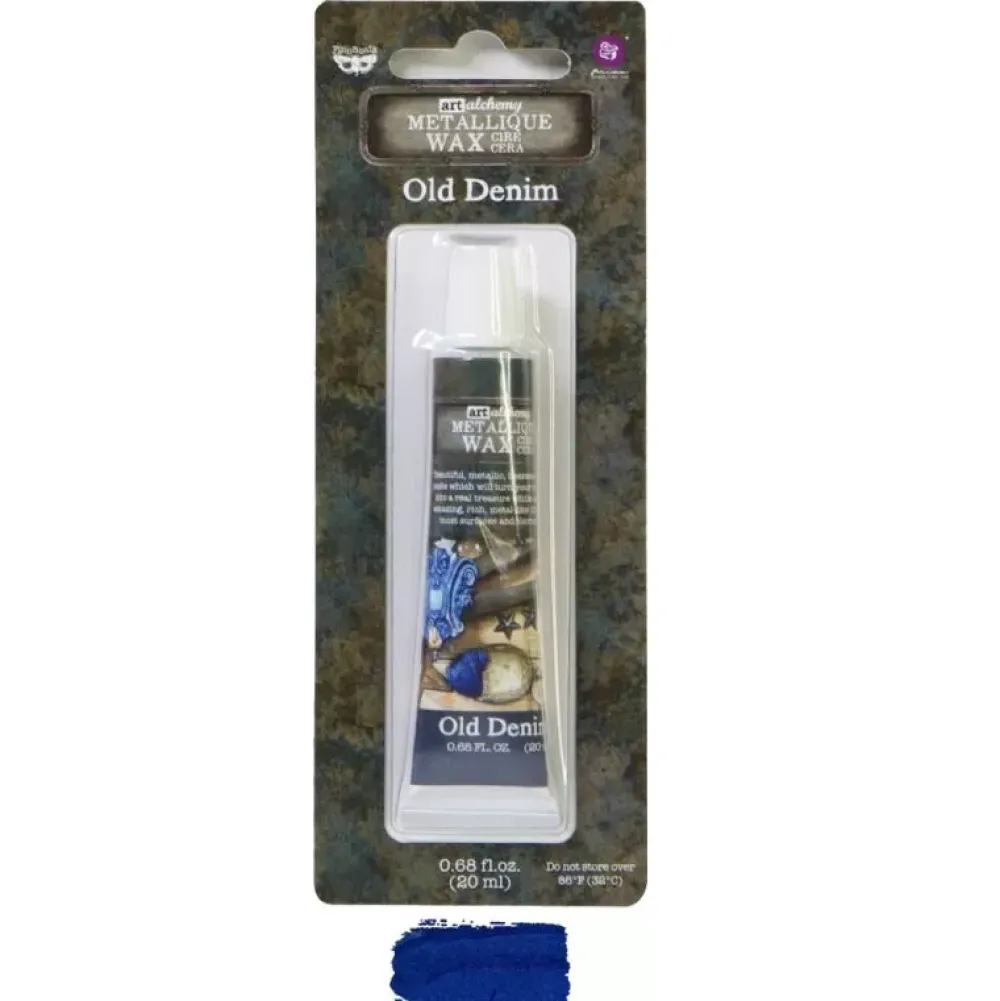 New Cera metálica Art Alchemy Finnabair Old Denim Ceras, Pátinas Y Tintes