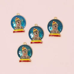 Online Charms Metálicos Bola de Nieve Navidad
