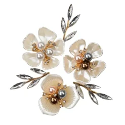 Outlet Charms Metálicos Flores Índigo Frank García Prima Telas, Sedas Y Fieltro