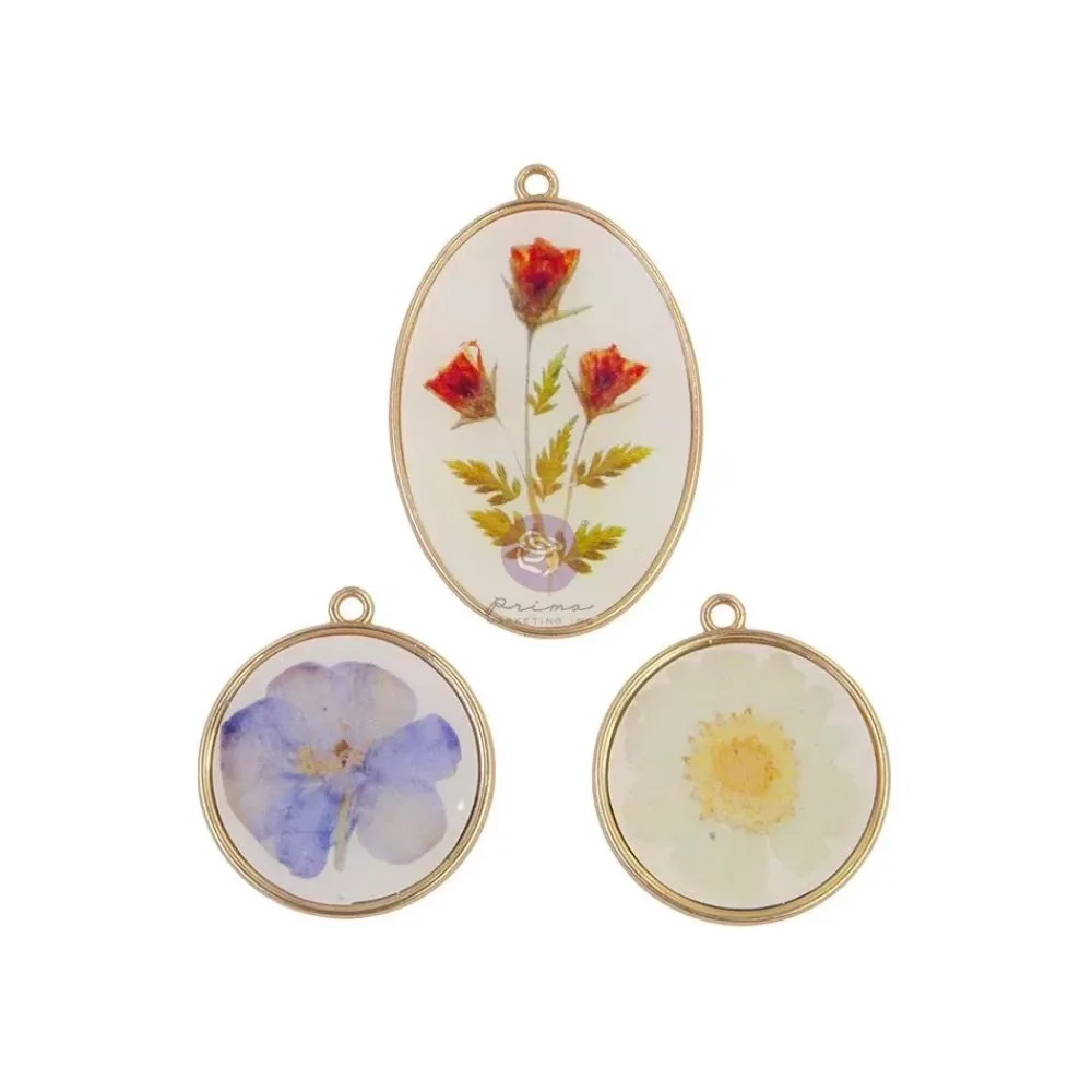 Sale Charms Metálicos Nature Lover Prima Telas, Sedas Y Fieltro
