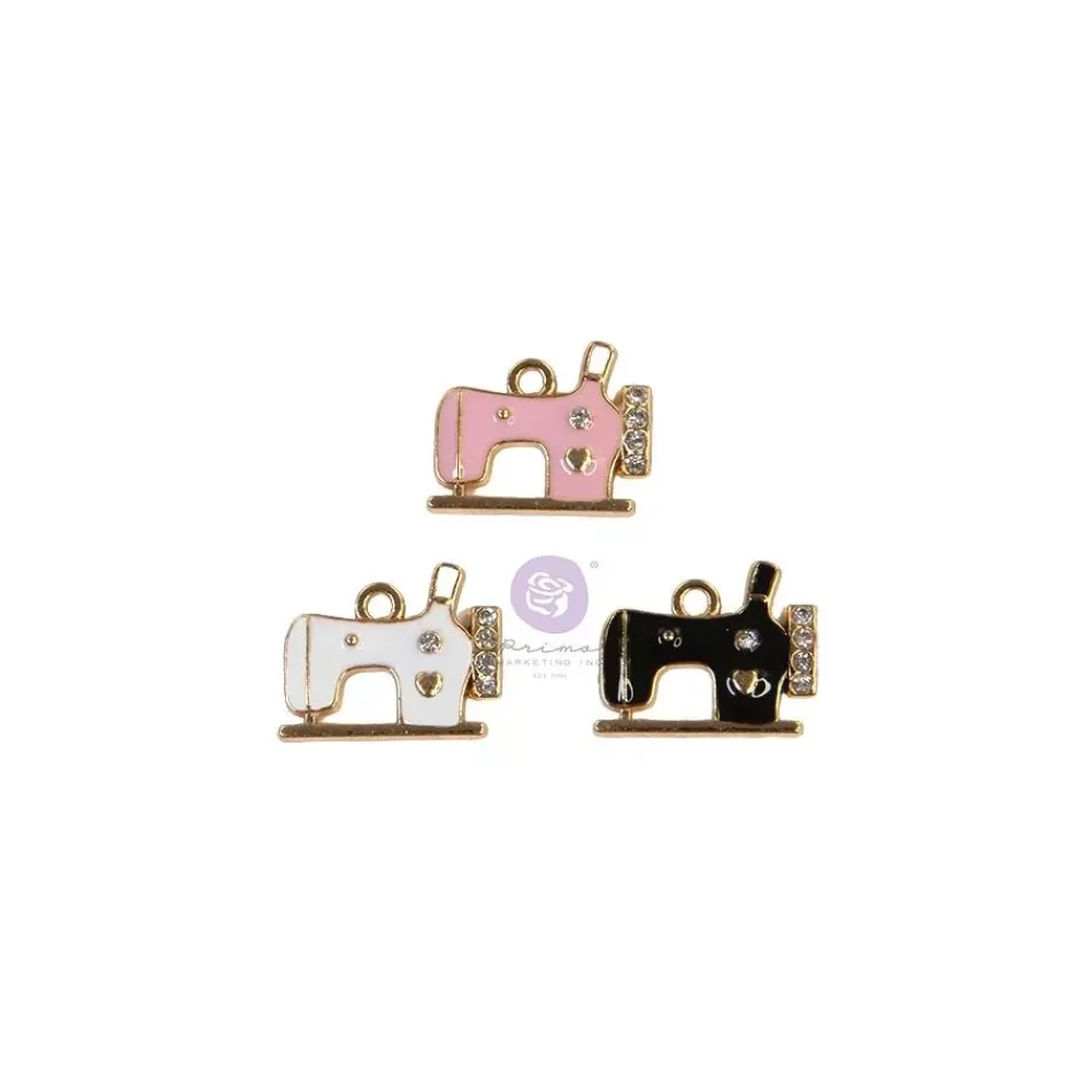 Hot Charms Metálicos Sewing Machine My Sweet Frank García Prima Telas, Sedas Y Fieltro