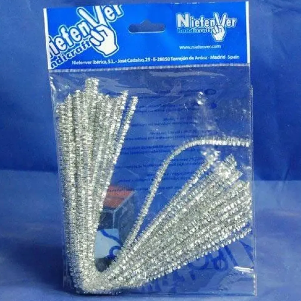 Clearance Chenillas Plateadas Goma Eva Fofuchas