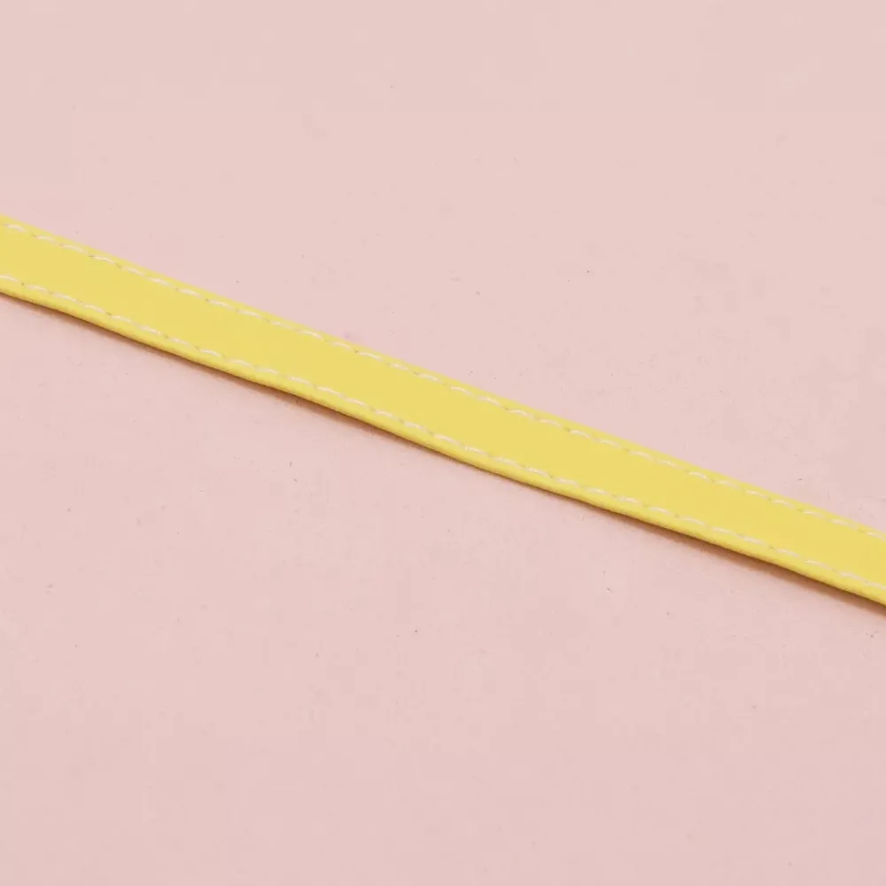 Outlet Cinta de Ecopiel Amarillo Pastel 1cm Telas, Sedas Y Fieltro
