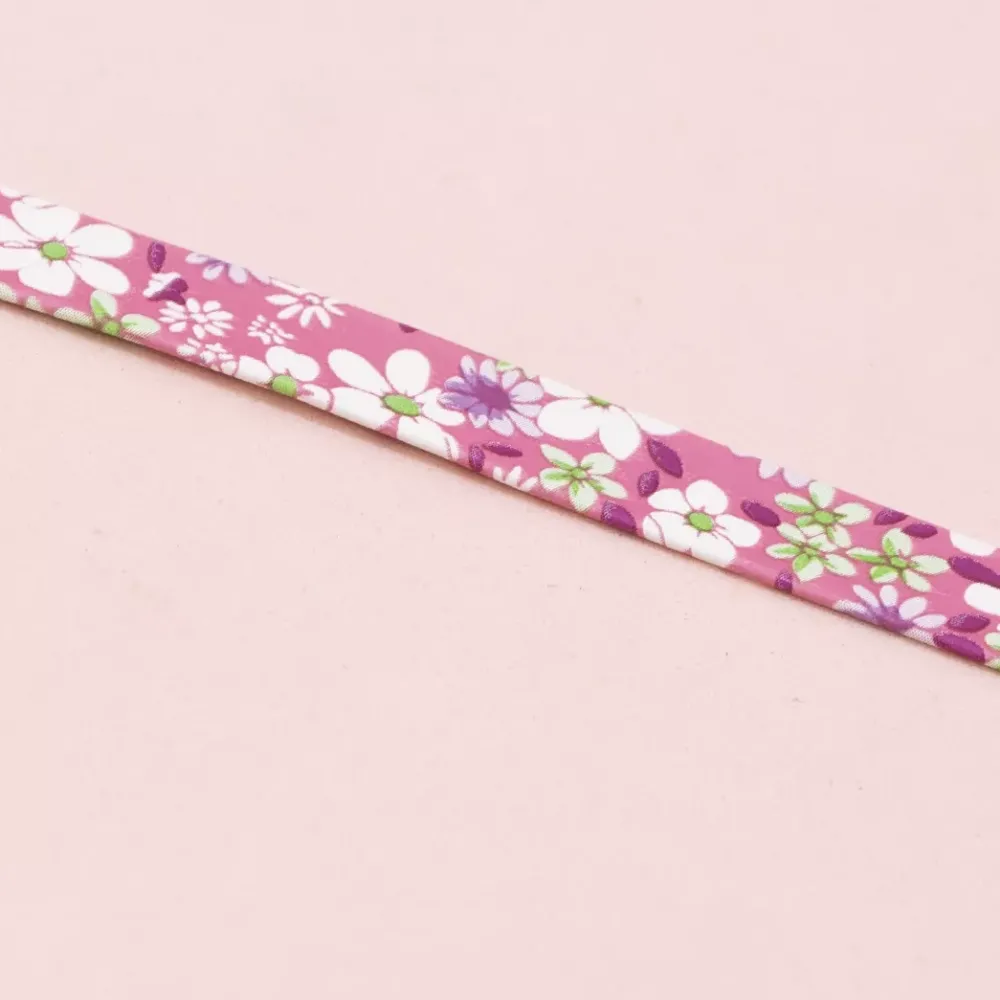 Cinta de Ecopiel Flores Rosa 1cm Telas, Sedas Y Fieltro