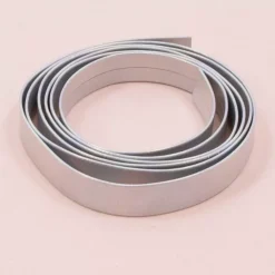 New Cinta de Ecopiel Metalizada Plata Iridiscente 1cm Telas, Sedas Y Fieltro