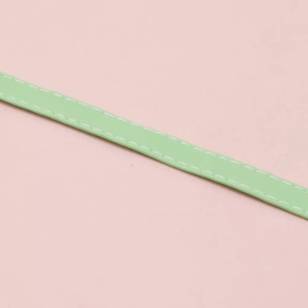 Hot Cinta de Ecopiel Verde Pastel 1cm Telas, Sedas Y Fieltro