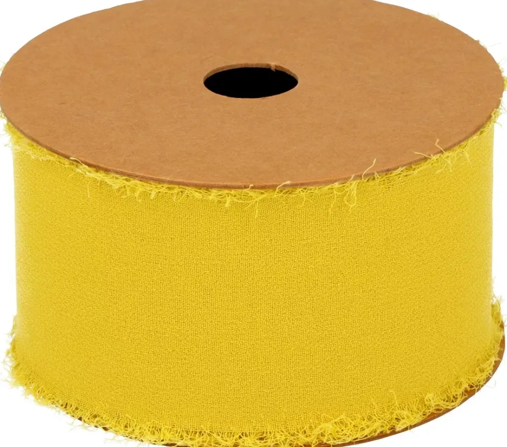 Discount Cinta De Seda Amarillo 38mm Telas, Sedas Y Fieltro