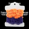 New Cintas de pompones naranja y morado Telas, Sedas Y Fieltro