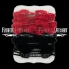 Sale Cintas de pompones rojo y negro Telas, Sedas Y Fieltro