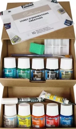 Cofre 10 pinturas Setacolor opaco 45ml Pinturas Para Tela Y Seda