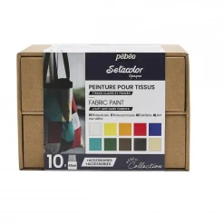 Cofre 10 pinturas Setacolor opaco 45ml Pinturas Para Tela Y Seda