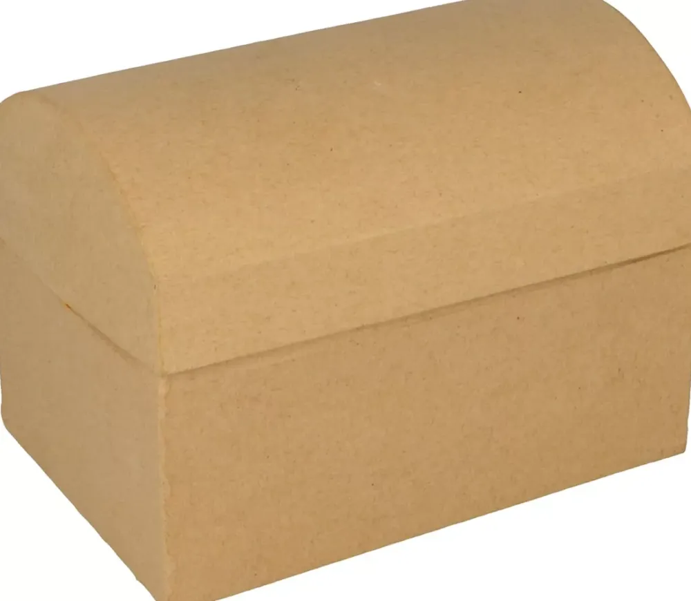 New Cofre Mediano De Papel Maché Cartón Y Papel Maché