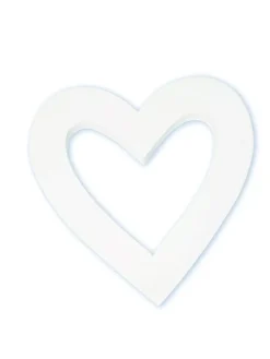 Online Contorno corazón de cartón endurecido blanco Cartón Y Papel Maché
