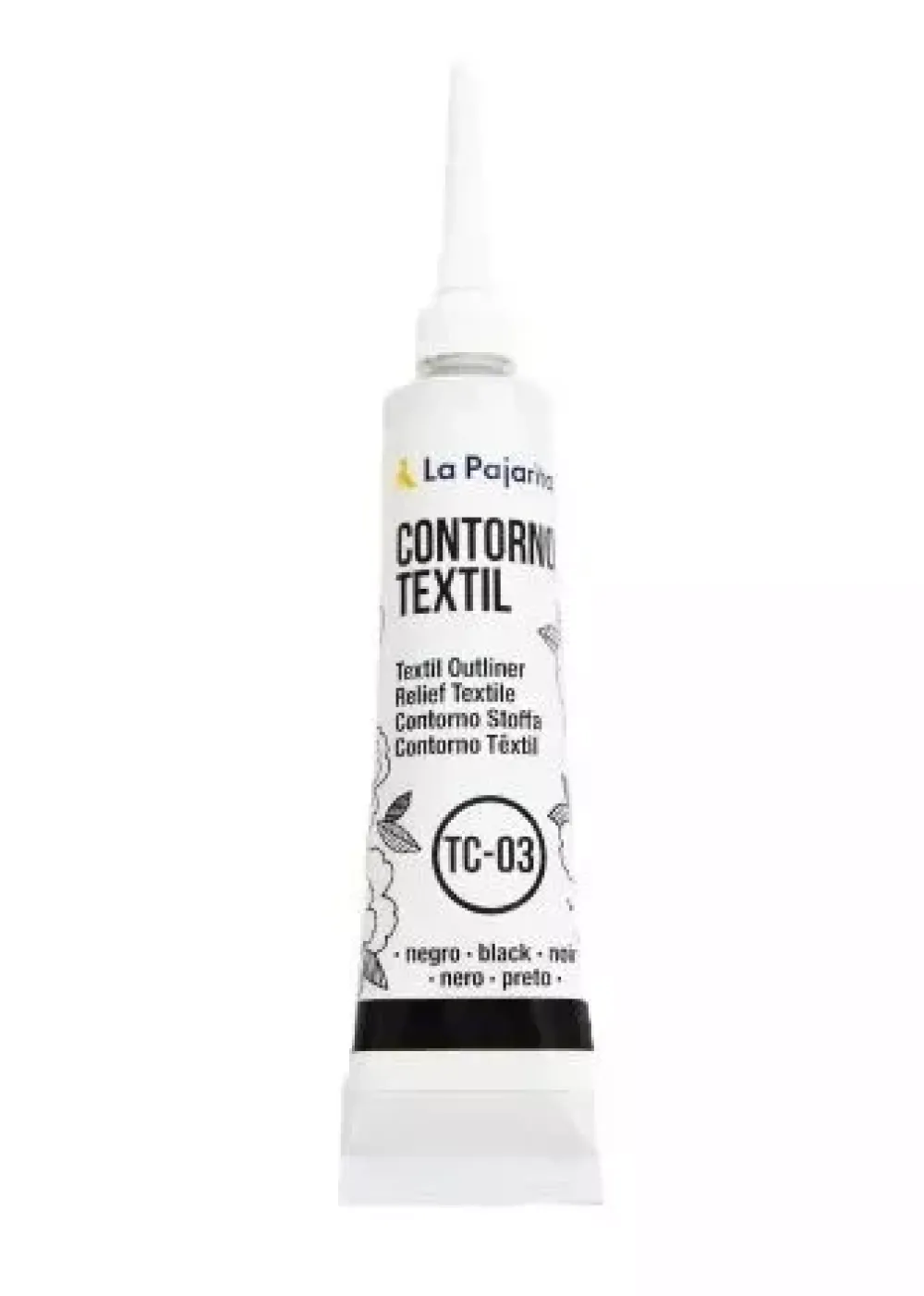 Clearance Contorno Textil Negro 20ml Pinturas Para Tela Y Seda