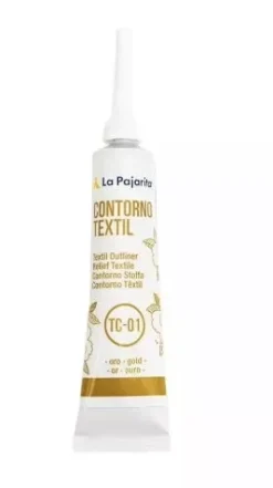 Clearance Contorno Textil Oro 20ml Pinturas Para Tela Y Seda