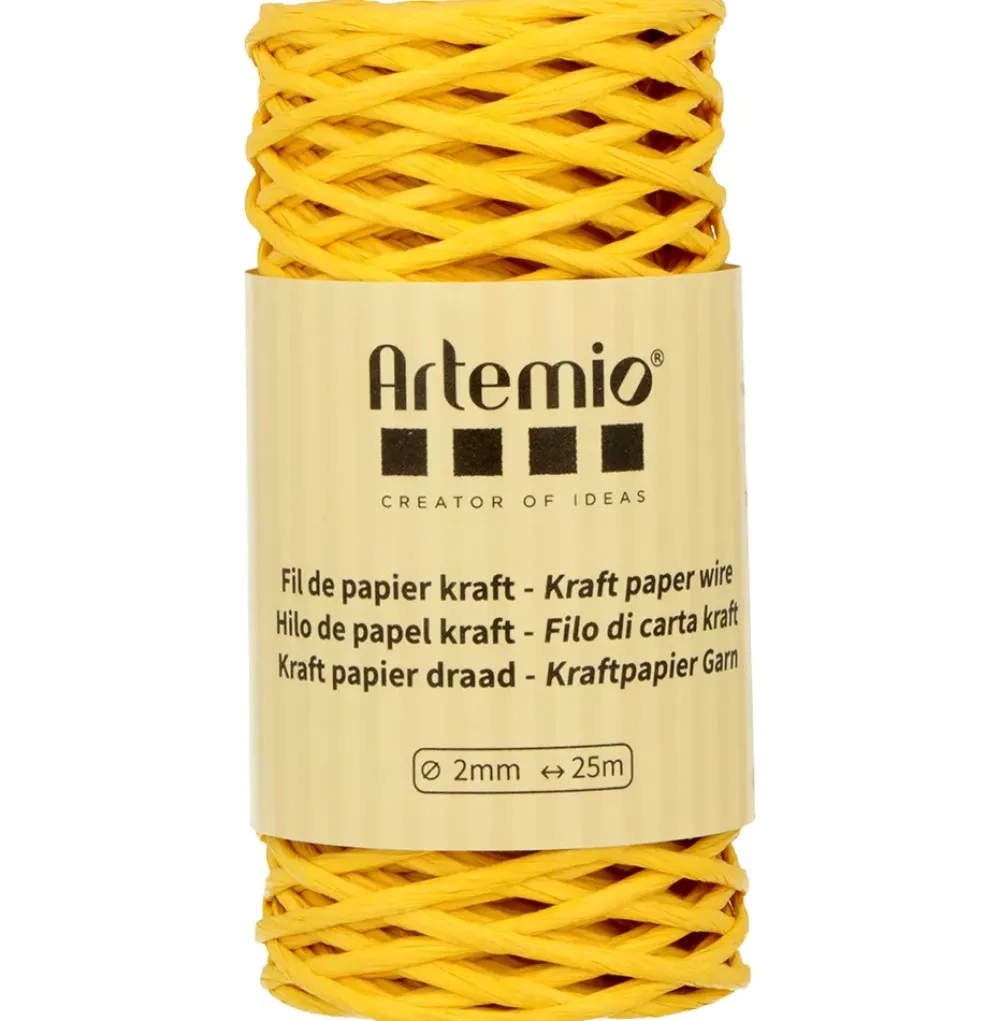 Hot Cordón de Papel Amarillo 2mm Bisutería