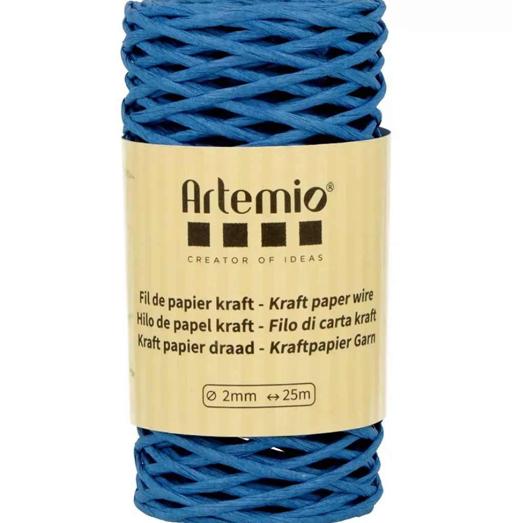 Cordón de Papel Azul Marino 2mm Bisutería