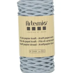 Clearance Cordón de Papel Azul Pastel 2mm Bisutería