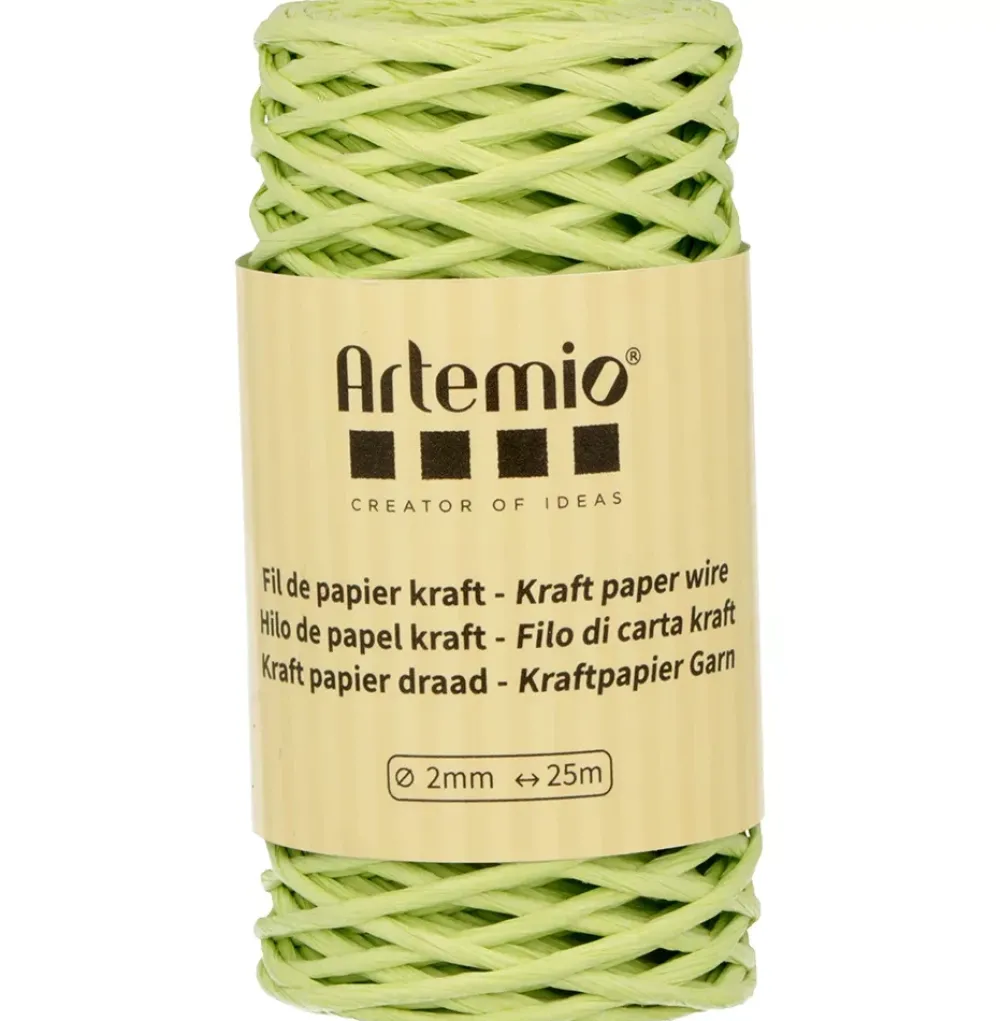 Hot Cordón de Papel Verde Claro 2mm Bisutería