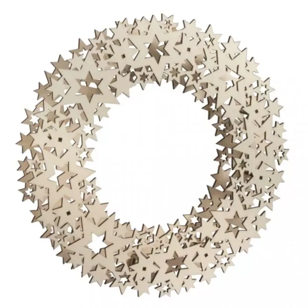 Online Corona de Madera Estrellas Maderas|Navidad
