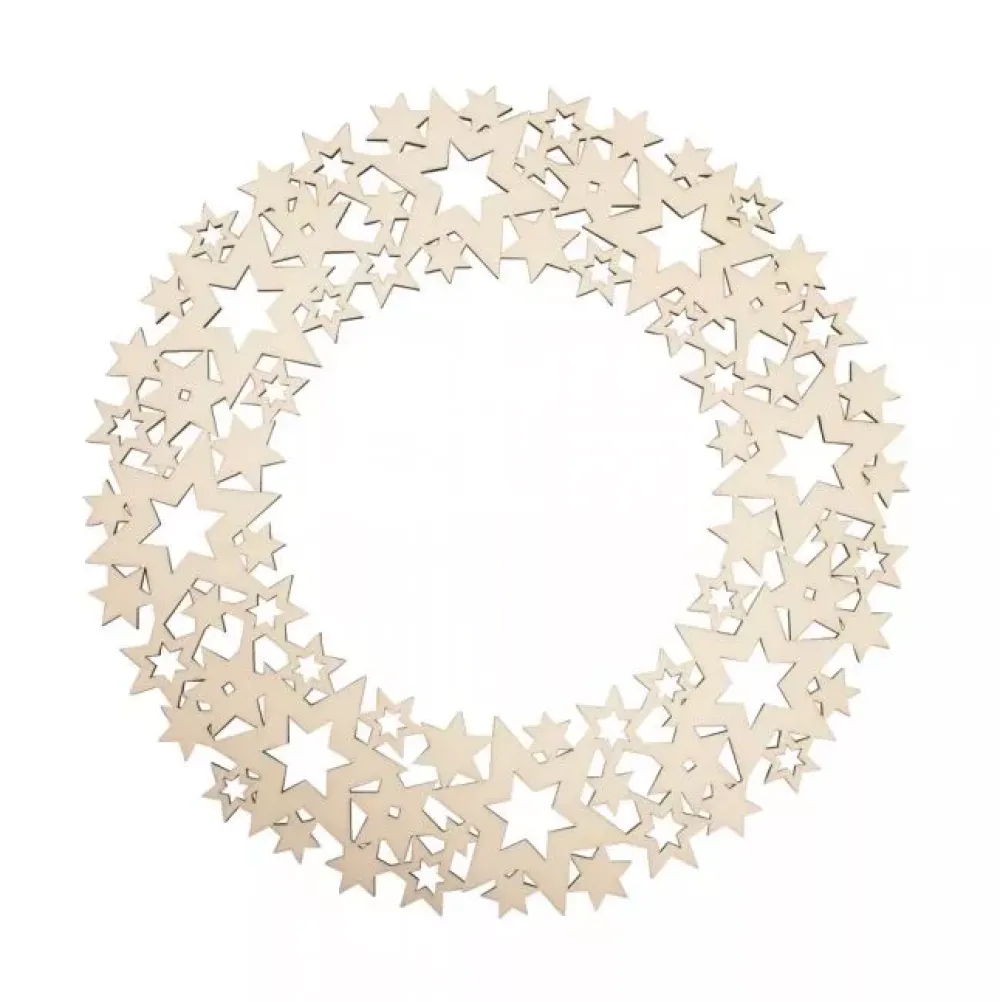 Online Corona de Madera Estrellas Maderas|Navidad