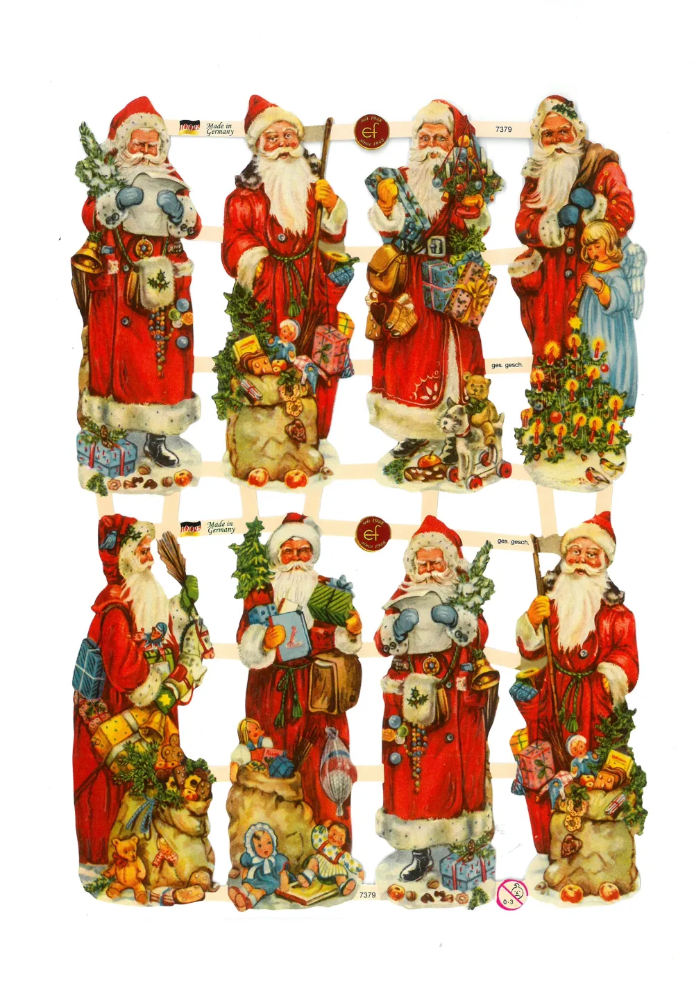 Cromos Alemanes 7379 Santa Claus Papeles