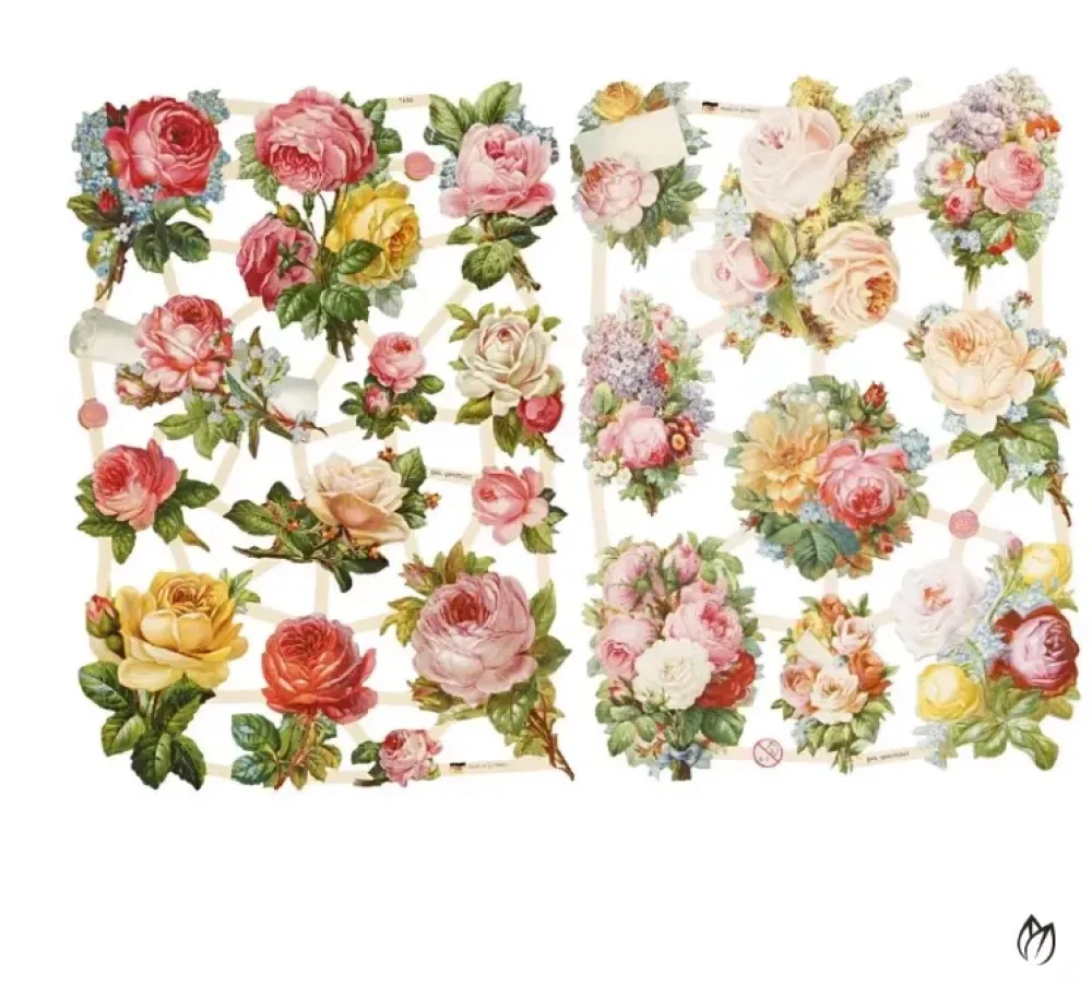 New Cromos Vintage Flores Papeles