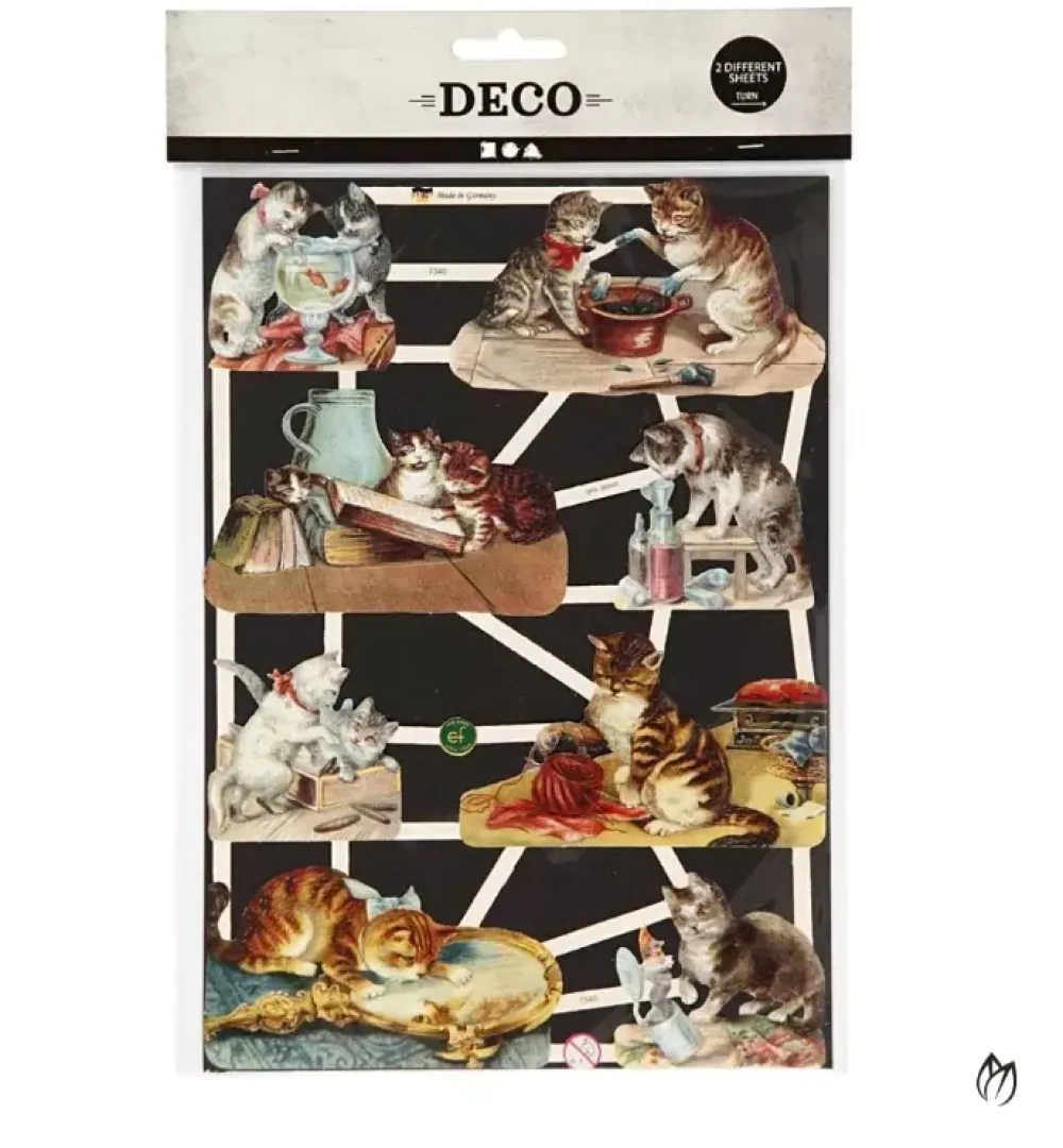 Online Cromos Vintage Gatos Papeles