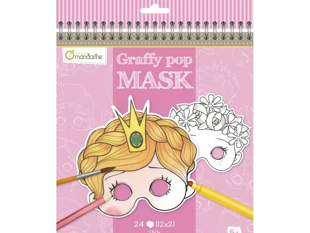 Clearance Cuaderno de colorear Graffy Pop Máscaras Chica Niños Niños Y Regalos|Colorear