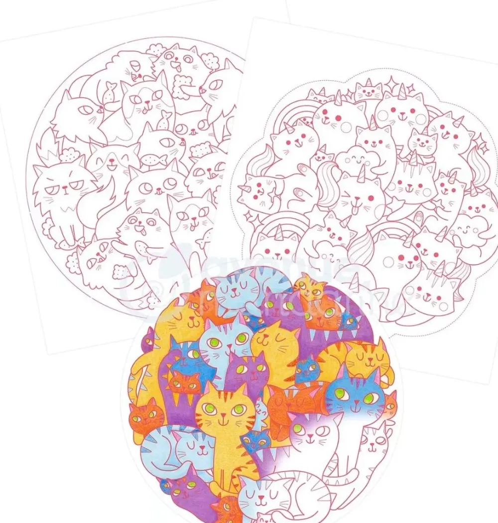 Cuaderno de Colorear Graffy Pop Mandala Gatos Niños Niños Y Regalos
