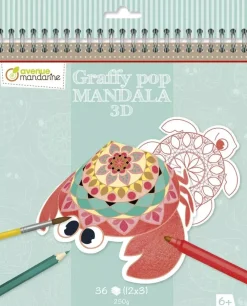 Best Cuaderno de Colorear Graffy Pop Mandala 3D Niños Niños Y Regalos