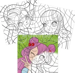 New Cuaderno de Colorear Números Graffy Pop Manga Niños Niños Y Regalos