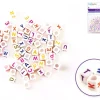 Best Cuentas Blancas con Abecedario de Colores 6mm Bisutería
