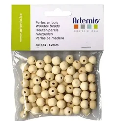 Clearance Cuentas de madera 12mm Bisutería