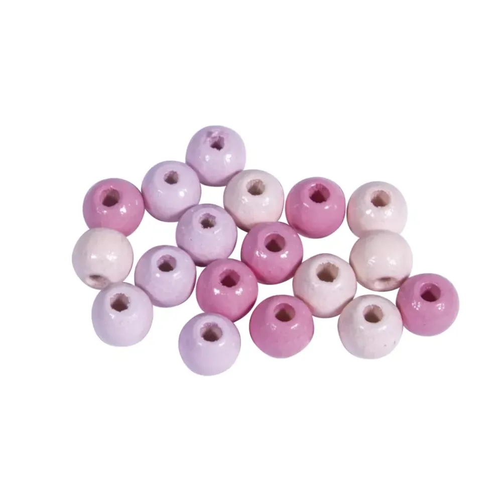 Discount Cuentas de Madera Rosado 6mm Bisutería