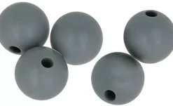 New Cuentas de silicona Gris My little Baby 10mm Bisutería