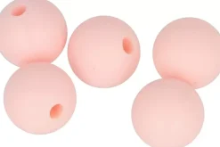 Discount Cuentas de silicona Rosa pulverizado My little Baby 10mm Bisutería