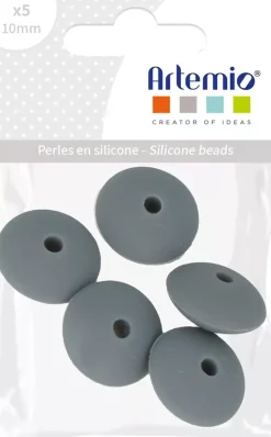 Online Cuentas de silicona Óvalo Gris My little Baby Bisutería
